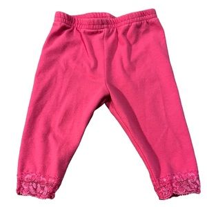 Pink Garanimals Leggings With Lace Detail At The Ankles